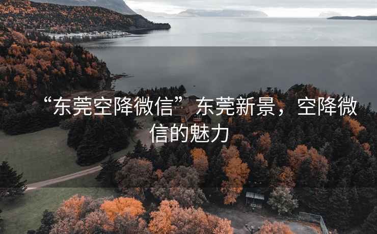 “東莞空降微信”東莞新景，空降微信的魅力
