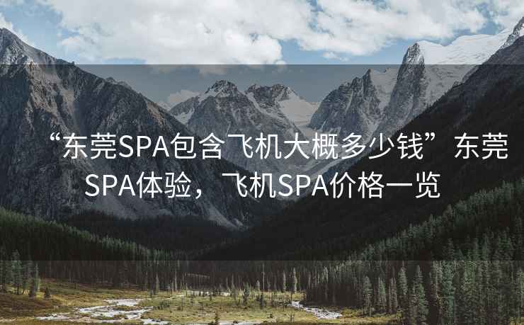“東莞SPA包含飛機(jī)大概多少錢”東莞SPA體驗(yàn)，飛機(jī)SPA價(jià)格一覽
