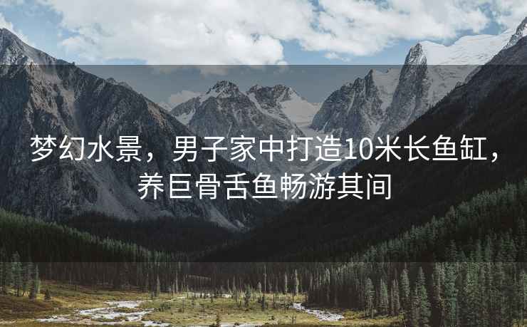 夢幻水景，男子家中打造10米長魚缸，養(yǎng)巨骨舌魚暢游其間