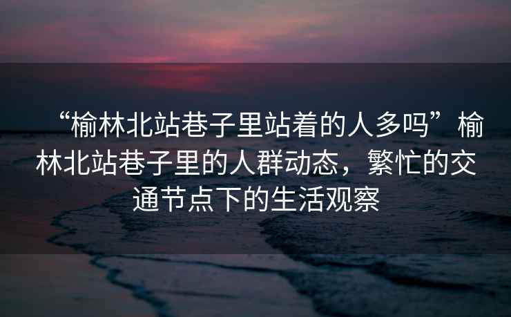 “榆林北站巷子里站著的人多嗎”榆林北站巷子里的人群動(dòng)態(tài)，繁忙的交通節(jié)點(diǎn)下的生活觀察