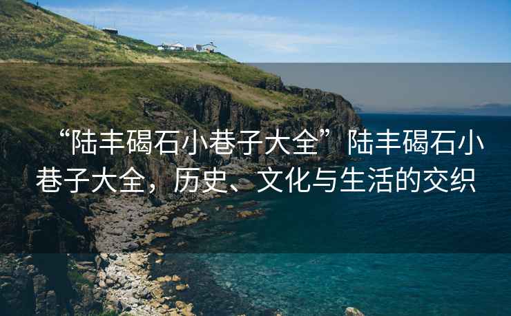 “陸豐碣石小巷子大全”陸豐碣石小巷子大全，歷史、文化與生活的交織