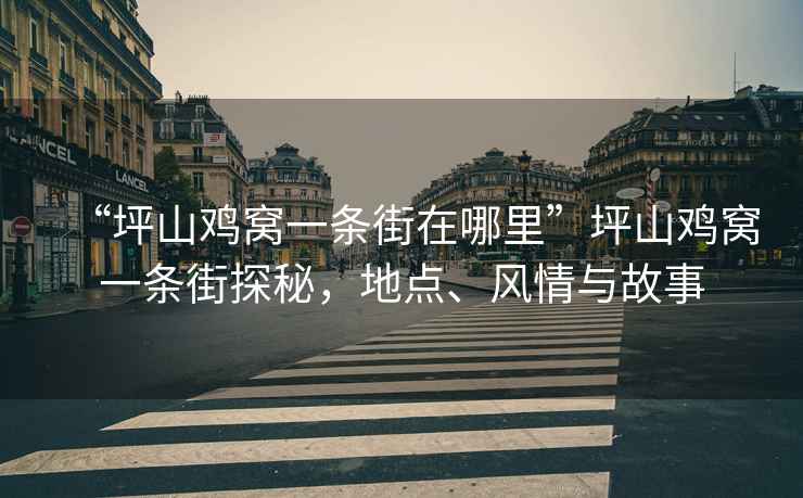 “坪山雞窩一條街在哪里”坪山雞窩一條街探秘，地點(diǎn)、風(fēng)情與故事