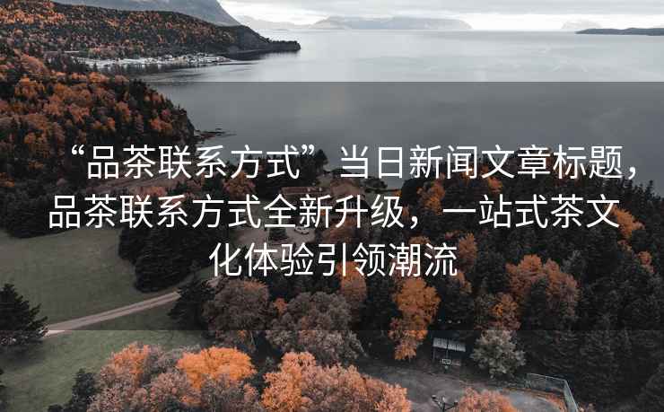“品茶聯(lián)系方式”當(dāng)日新聞文章標(biāo)題，品茶聯(lián)系方式全新升級(jí)，一站式茶文化體驗(yàn)引領(lǐng)潮流
