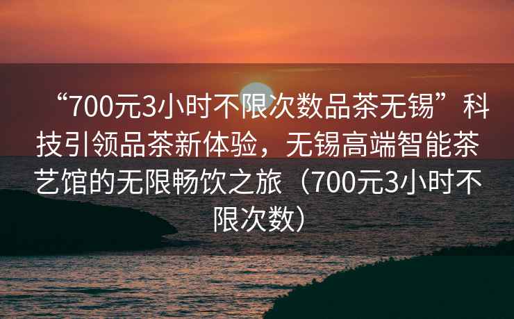 “700元3小時不限次數(shù)品茶無錫”科技引領(lǐng)品茶新體驗，無錫高端智能茶藝館的無限暢飲之旅（700元3小時不限次數(shù)）