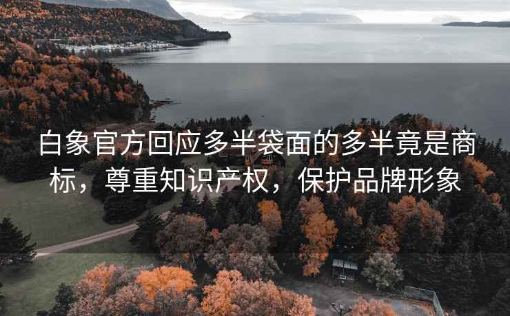 白象官方回應(yīng)多半袋面的多半竟是商標，尊重知識產(chǎn)權(quán)，保護品牌形象