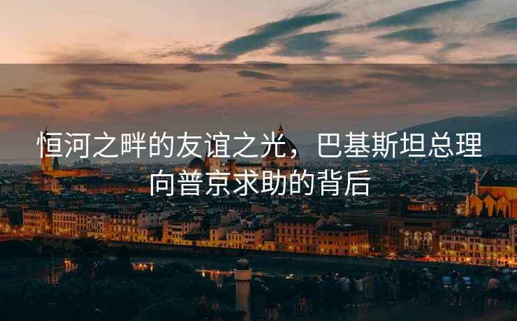 恒河之畔的友誼之光，巴基斯坦總理向普京求助的背后