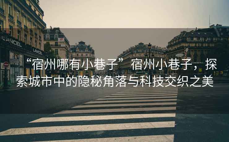 “宿州哪有小巷子”宿州小巷子，探索城市中的隱秘角落與科技交織之美