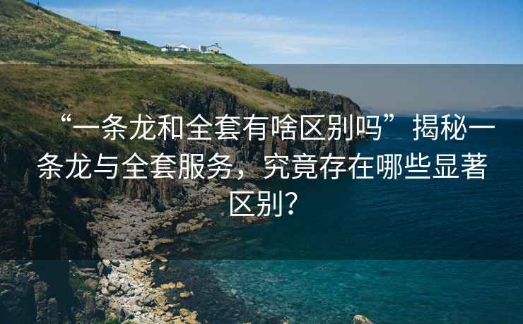 “一條龍和全套有啥區(qū)別嗎”揭秘一條龍與全套服務，究竟存在哪些顯著區(qū)別？