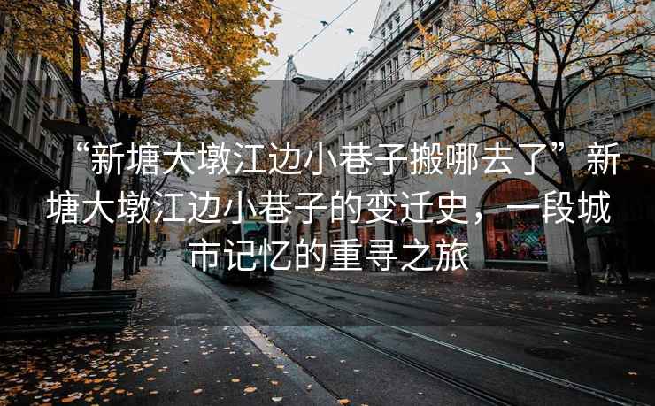 “新塘大墩江邊小巷子搬哪去了”新塘大墩江邊小巷子的變遷史，一段城市記憶的重尋之旅