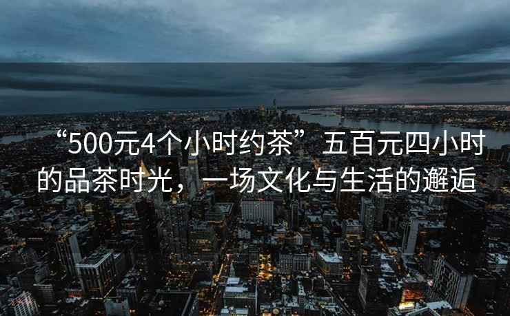 “500元4個小時約茶”五百元四小時的品茶時光，一場文化與生活的邂逅