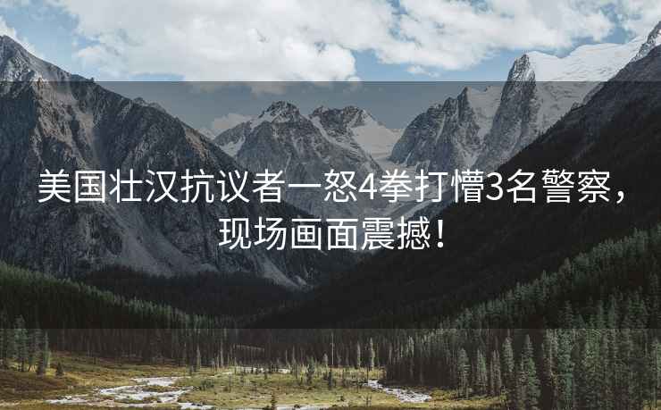 美國壯漢抗議者一怒4拳打懵3名警察，現(xiàn)場畫面震撼！