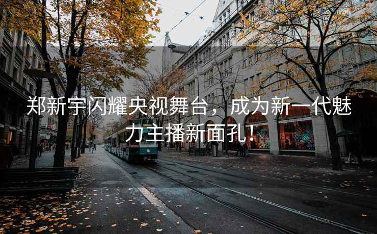 鄭新宇閃耀央視舞臺，成為新一代魅力主播新面孔！