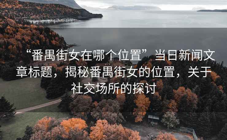 “番禺街女在哪個(gè)位置”當(dāng)日新聞文章標(biāo)題，揭秘番禺街女的位置，關(guān)于社交場(chǎng)所的探討