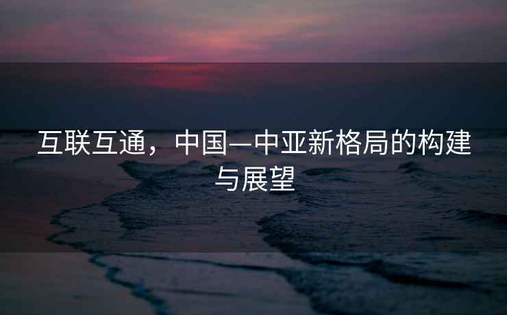 互聯(lián)互通，中國(guó)—中亞新格局的構(gòu)建與展望