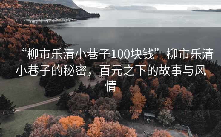 “柳市樂清小巷子100塊錢”柳市樂清小巷子的秘密，百元之下的故事與風(fēng)情