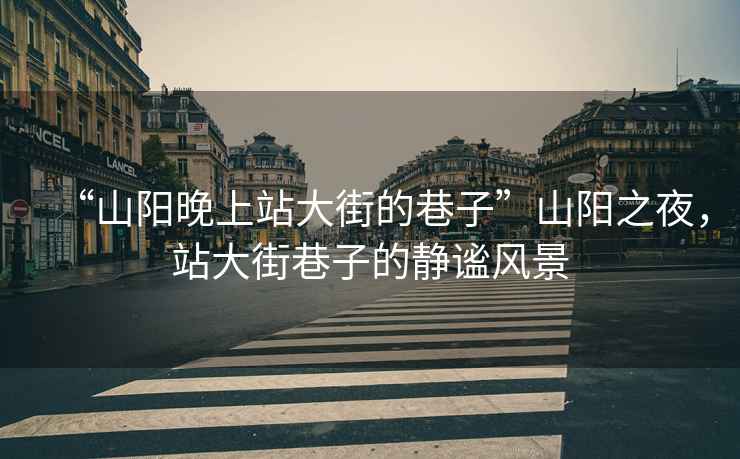 “山陽晚上站大街的巷子”山陽之夜，站大街巷子的靜謐風(fēng)景