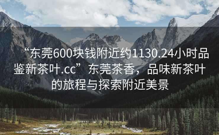 “東莞600塊錢附近約1130.24小時(shí)品鑒新茶葉.cc”東莞茶香，品味新茶葉的旅程與探索附近美景