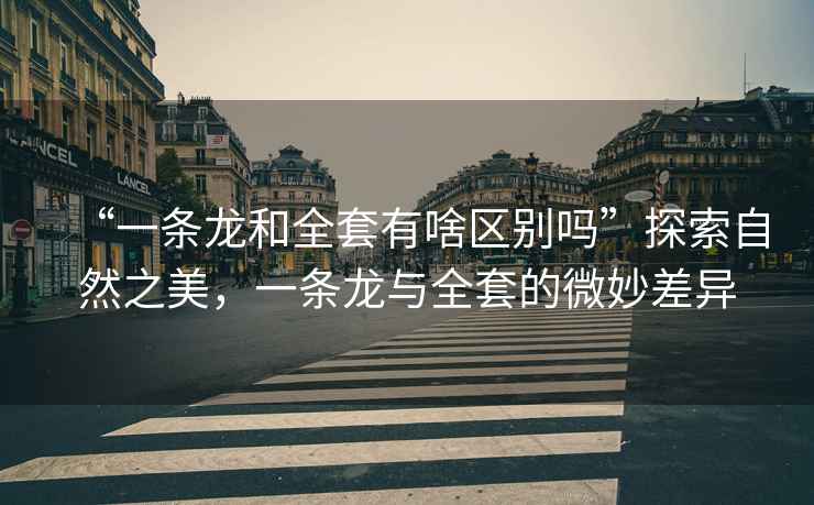 “一條龍和全套有啥區(qū)別嗎”探索自然之美，一條龍與全套的微妙差異