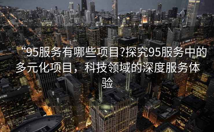 “95服務(wù)有哪些項目?探究95服務(wù)中的多元化項目，科技領(lǐng)域的深度服務(wù)體驗
