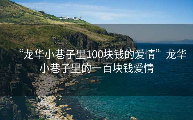 “龍華小巷子里100塊錢的愛情”龍華小巷子里的一百塊錢愛情