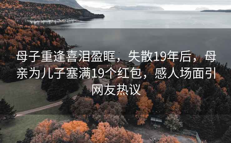 母子重逢喜淚盈眶，失散19年后，母親為兒子塞滿19個(gè)紅包，感人場面引網(wǎng)友熱議