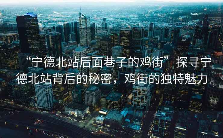 “寧德北站后面巷子的雞街”探尋寧德北站背后的秘密，雞街的獨特魅力