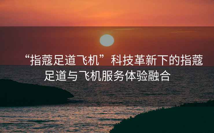 “指蔻足道飛機(jī)”科技革新下的指蔻足道與飛機(jī)服務(wù)體驗融合