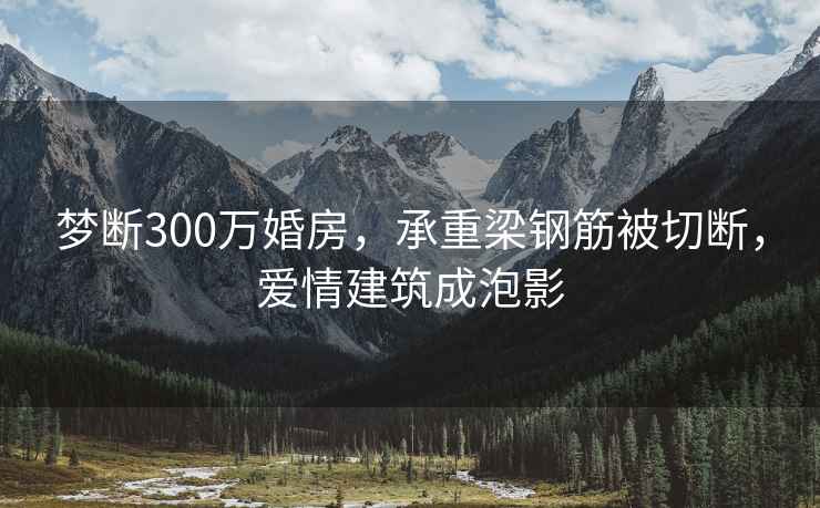 夢(mèng)斷300萬婚房，承重梁鋼筋被切斷，愛情建筑成泡影