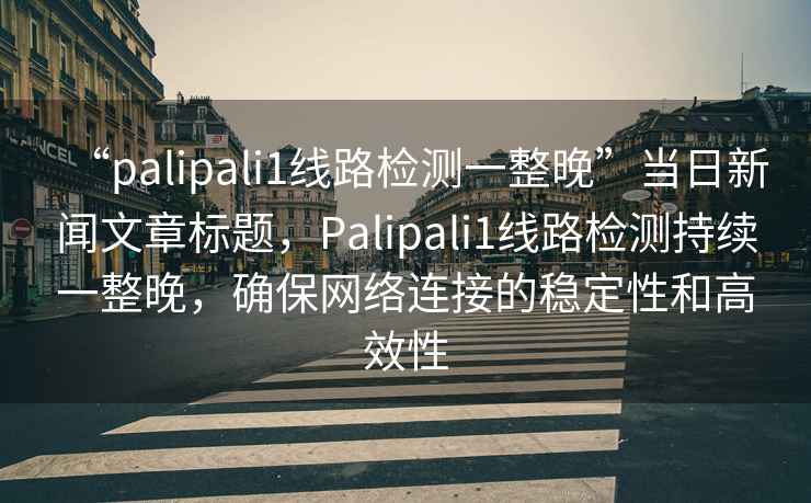 “palipali1線路檢測一整晚”當日新聞文章標題，Palipali1線路檢測持續(xù)一整晚，確保網(wǎng)絡連接的穩(wěn)定性和高效性