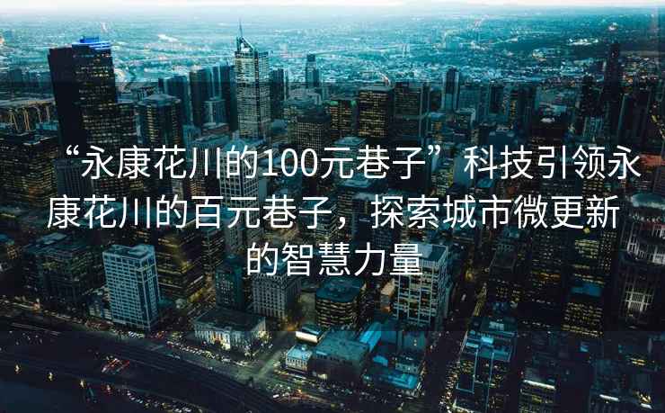 “永康花川的100元巷子”科技引領(lǐng)永康花川的百元巷子，探索城市微更新的智慧力量