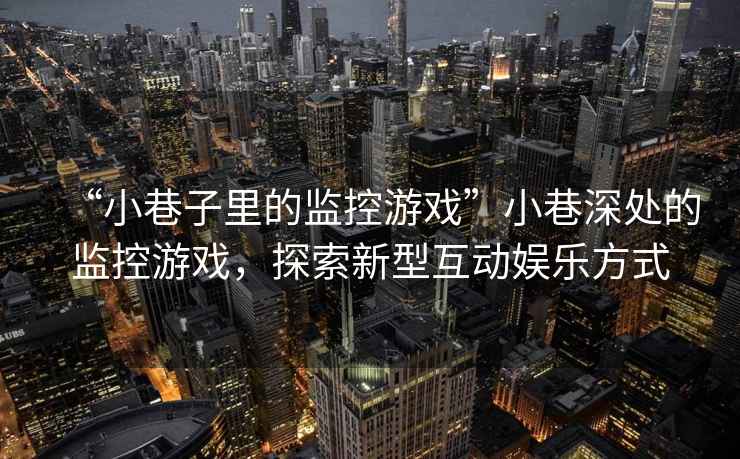 “小巷子里的監(jiān)控游戲”小巷深處的監(jiān)控游戲，探索新型互動娛樂方式