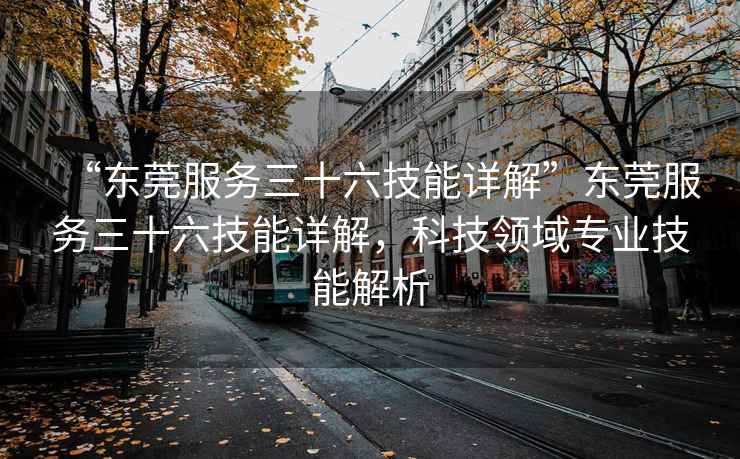 “東莞服務(wù)三十六技能詳解”東莞服務(wù)三十六技能詳解，科技領(lǐng)域?qū)I(yè)技能解析