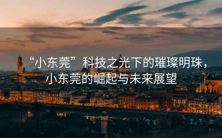“小東莞”科技之光下的璀璨明珠，小東莞的崛起與未來展望