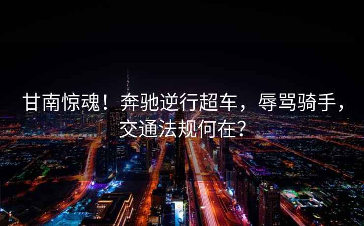甘南驚魂！奔馳逆行超車，辱罵騎手，交通法規(guī)何在？