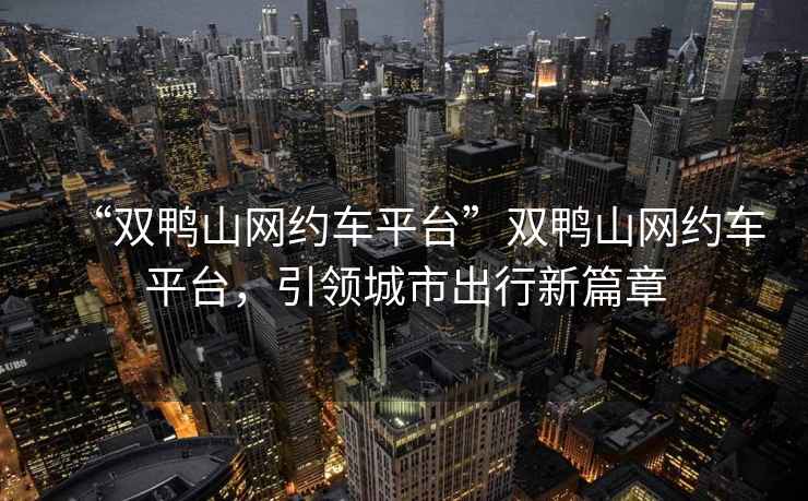 “雙鴨山網(wǎng)約車平臺(tái)”雙鴨山網(wǎng)約車平臺(tái)，引領(lǐng)城市出行新篇章