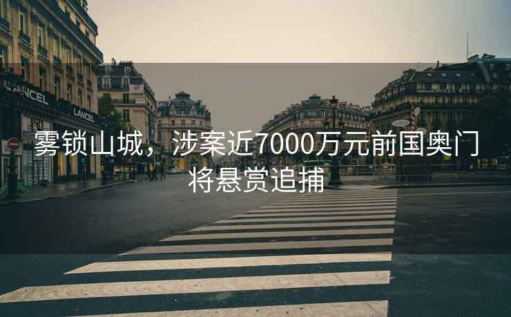 霧鎖山城，涉案近7000萬元前國奧門將懸賞追捕