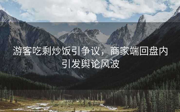 游客吃剩炒飯引爭(zhēng)議，商家端回盤內(nèi)引發(fā)輿論風(fēng)波