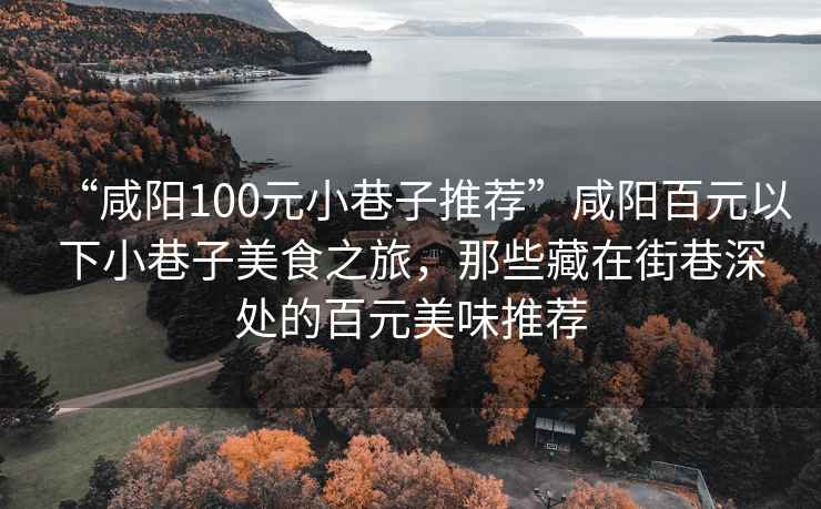 “咸陽100元小巷子推薦”咸陽百元以下小巷子美食之旅，那些藏在街巷深處的百元美味推薦