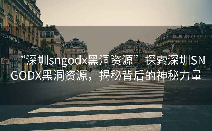 “深圳sngodx黑洞資源”探索深圳SNGODX黑洞資源，揭秘背后的神秘力量