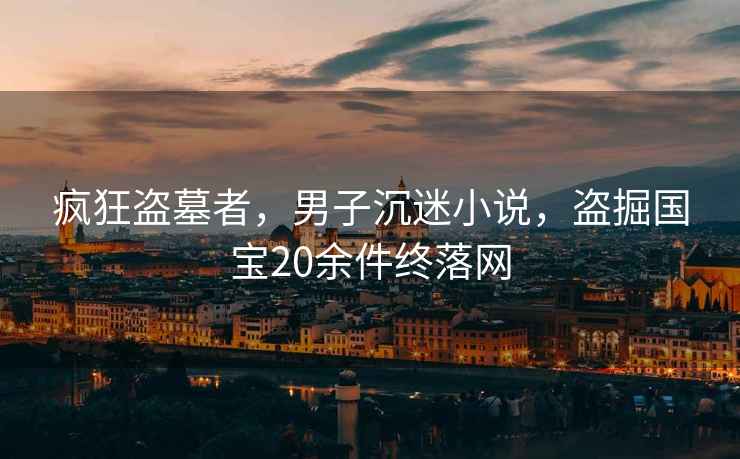 瘋狂盜墓者，男子沉迷小說，盜掘國寶20余件終落網