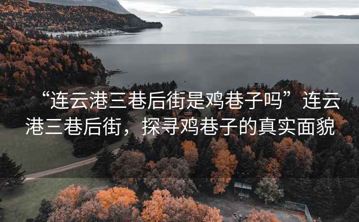 “連云港三巷后街是雞巷子嗎”連云港三巷后街，探尋雞巷子的真實(shí)面貌